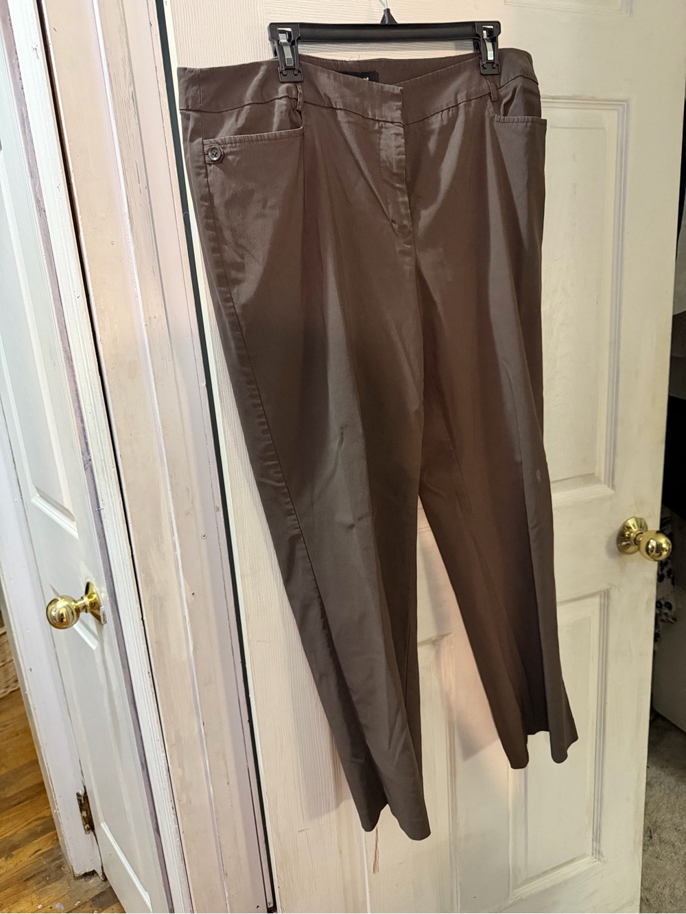 Lane Bryant Brown Straight-Leg Trousers